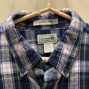 L.L. Bean Flannel - Green, Navy, Yellow and Cream.